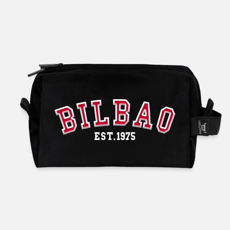 Bilbao Est. 1975 - Recycled Toiletry Zip Bag - black