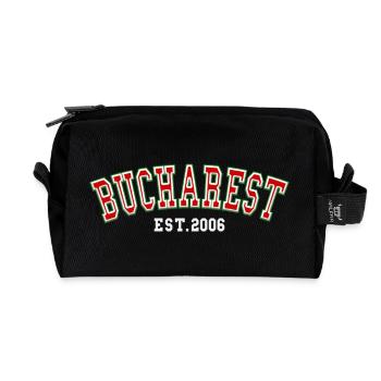 Bucharest Est. 2006 - Recycled Toiletry Zip Bag - black - Front
