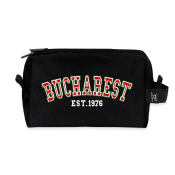 Bucharest Est. 1976 - Recycled Toiletry Zip Bag - black - Front