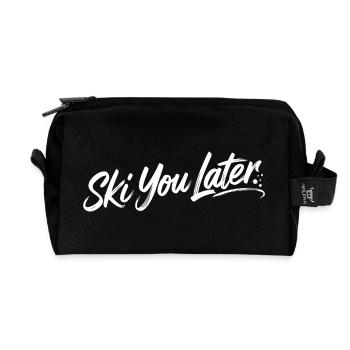 Ski You Later - Recycled Toiletry Zip Bag - black - Front