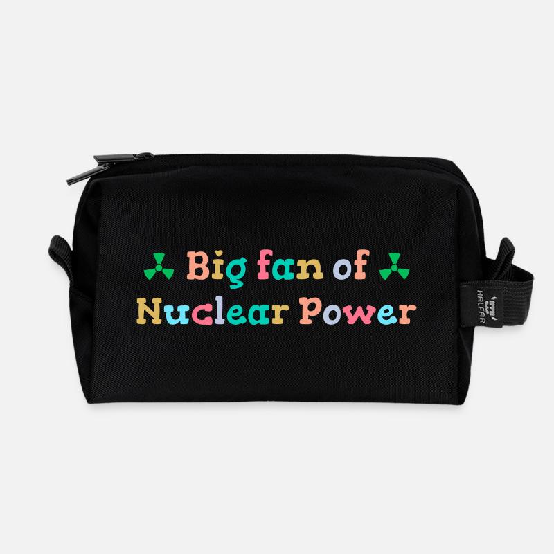 Großer Fan von Kernenergie - Recycelte Kulturtasche - Schwarz