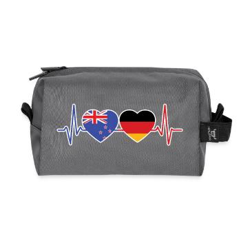 Nouvelle-Zélande Allemagne Néo-Zélandaise Allemand - Trousse de toilette en tissu recyclé - anthracite - Devant