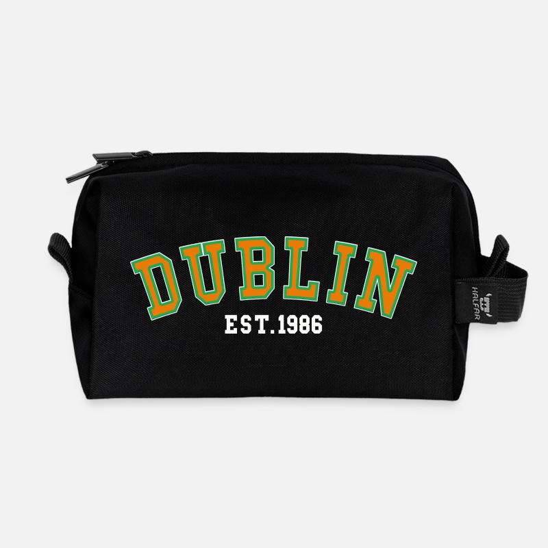 Dublin Est. 1986 - Recycled Toiletry Zip Bag - black