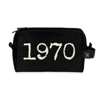 1970 Birthday Gift - Awesome since 1970 - Recycled Toiletry Zip Bag - black - Front