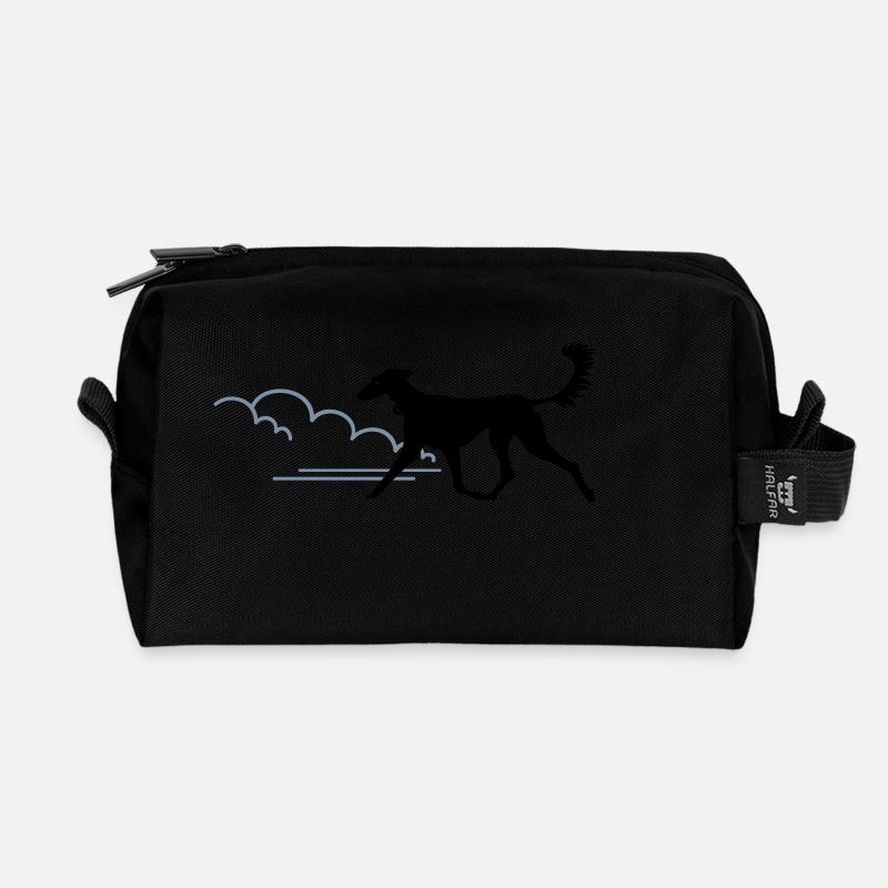 Windhund / greyhound (1c) - Recycelte Kulturtasche - Schwarz