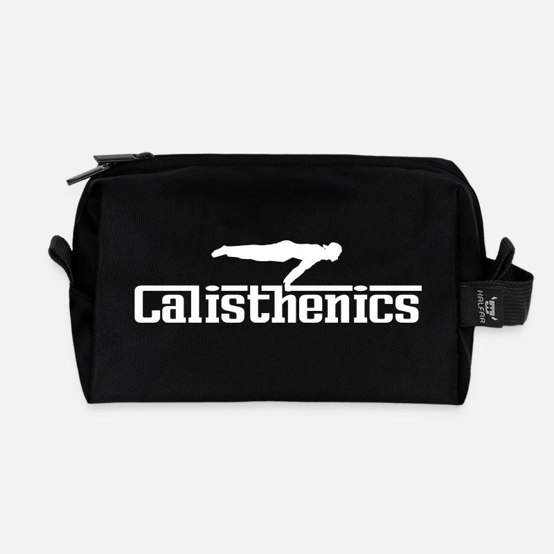 calisthenics - Recycled Toiletry Zip Bag - black
