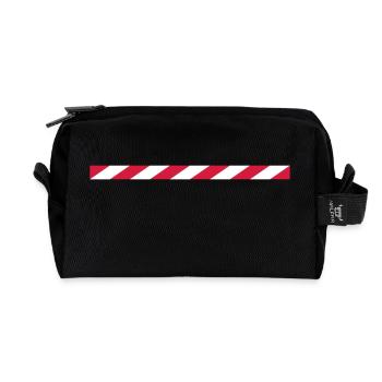 bande de verrouillage - Trousse de toilette en tissu recyclé - noir - Devant