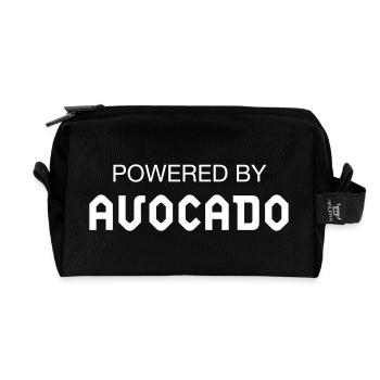 Powered By Avocado - Recycelte Kulturtasche - Schwarz - Vorne