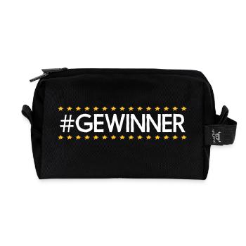 #Gewinner - Recycelte Kulturtasche - Schwarz - Vorne