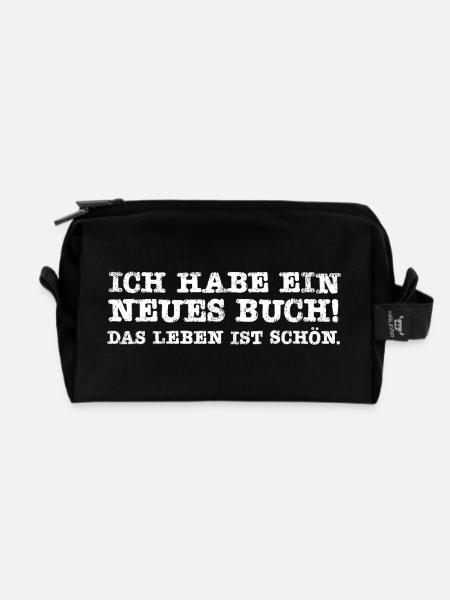 Ich Habe Ein Neues Buch - Recycelte Kulturtasche - Schwarz
