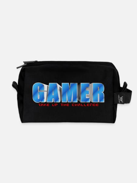 NERDY forever - Gamer - Recycelte Kulturtasche - Schwarz