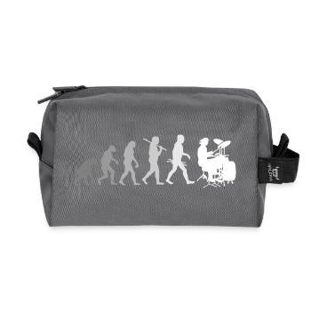 Evolution of Drums Drummer Shirt - Recycelte Kulturtasche - Anthrazit - Vorne