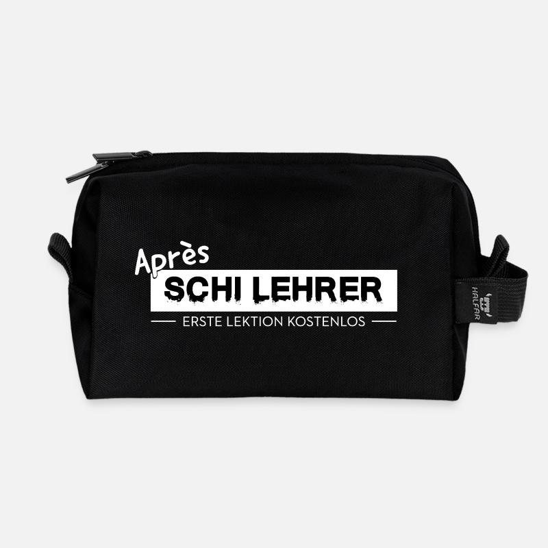 Après-Ski Lehrer – Lustiger Winter & Party Spruch - Recycelte Kulturtasche - Schwarz