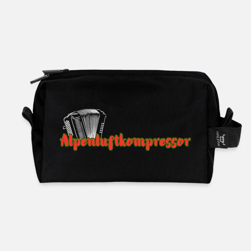Alpenluftkompressor_2 - Recycelte Kulturtasche - Schwarz