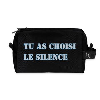TU AS CHOISI LE SILENCE - Trousse de toilette en tissu recyclé - noir - Devant