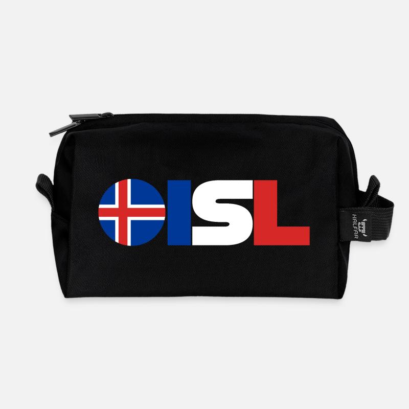 Iceland - Recycled Toiletry Zip Bag - black