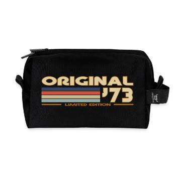 Retro-Vintage 1973 - Recycelte Kulturtasche - Schwarz - Vorne