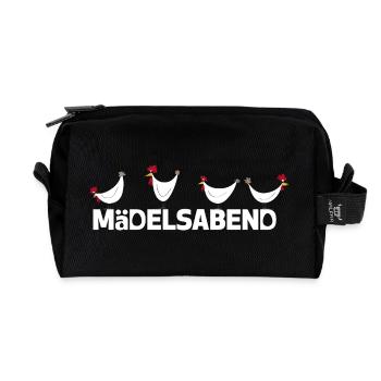 Soirée des filles - Enterrement de vie de garçon - Soirée filles - Poules - Trousse de toilette en tissu recyclé - noir - Devant