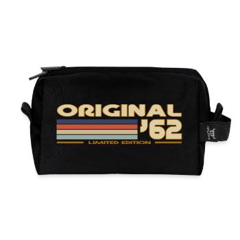 1962 - Recycled Toiletry Zip Bag - black - Front