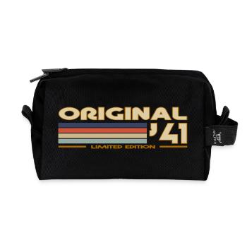 1941 - Recycled Toiletry Zip Bag - black - Front