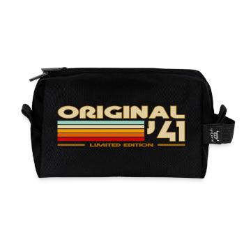 1941 - Recycled Toiletry Zip Bag - black - Front