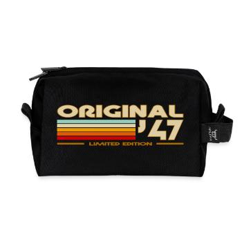 1947 - Recycled Toiletry Zip Bag - black - Front