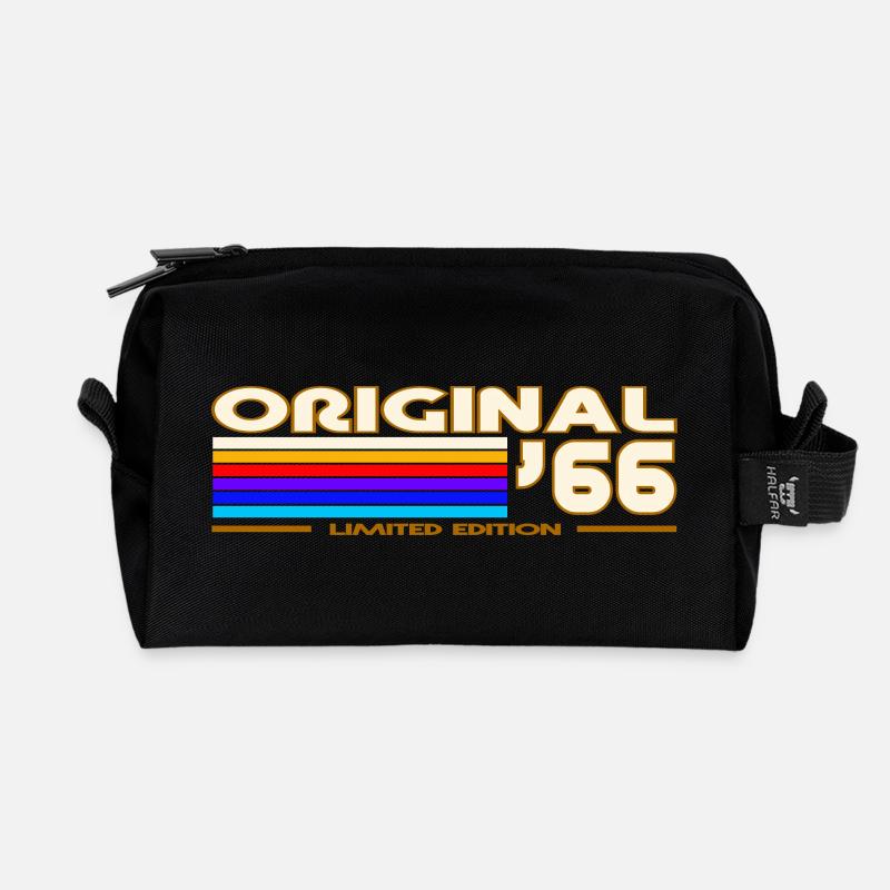 1966 - Recycled Toiletry Zip Bag - black