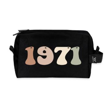 1971 - Recycelte Kulturtasche - Schwarz - Vorne