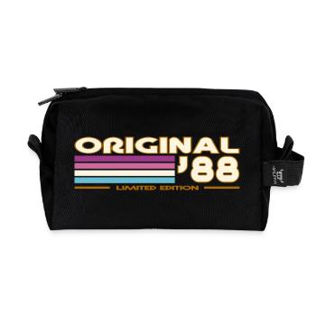 1988 - Recycled Toiletry Zip Bag - black - Front