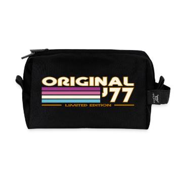1977 - Recycled Toiletry Zip Bag - black - Front