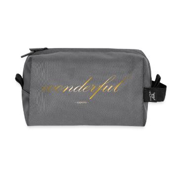 Wunderbar - Recycelte Kulturtasche - Anthrazit - Vorne