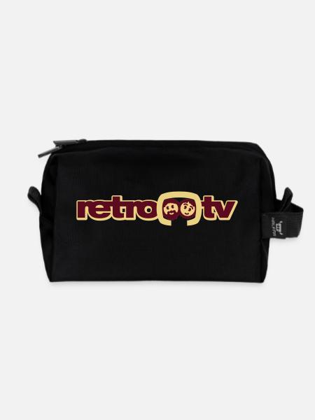 retro-tv Logo - Recycelte Kulturtasche - Schwarz
