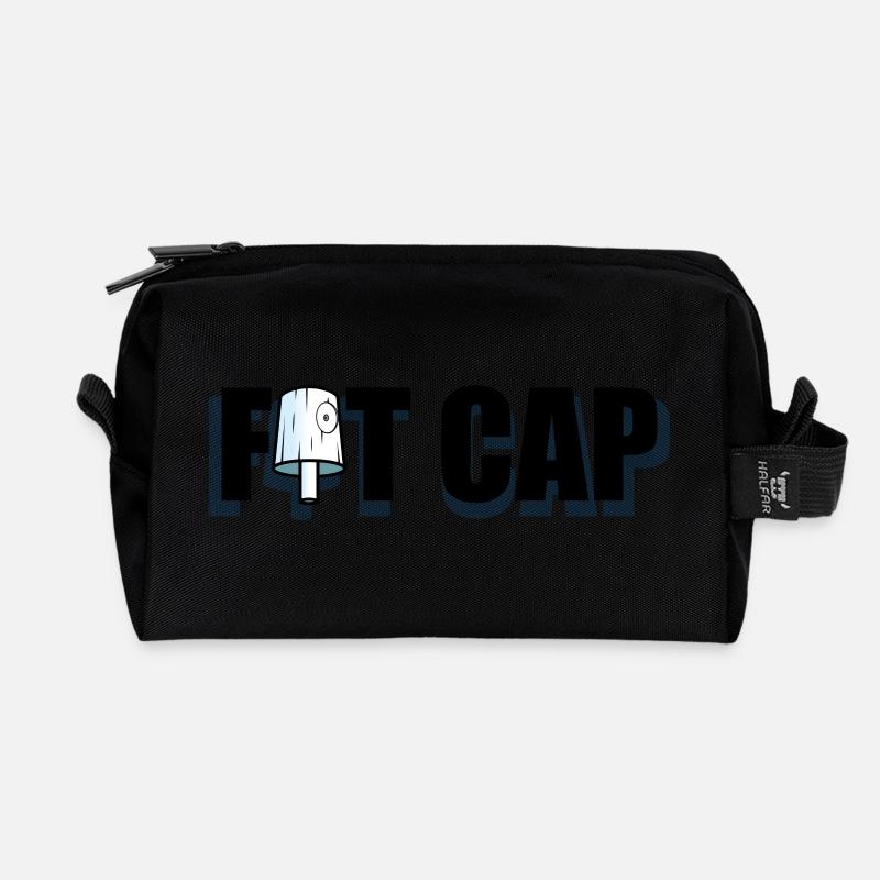 Fat Cap - Recycelte Kulturtasche - Schwarz