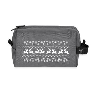 noel renne neige - Recycled Toiletry Zip Bag - anthracite - Front