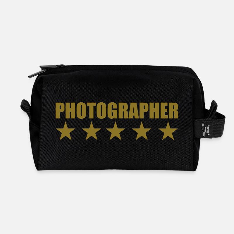 Photographer - Recycelte Kulturtasche - Schwarz