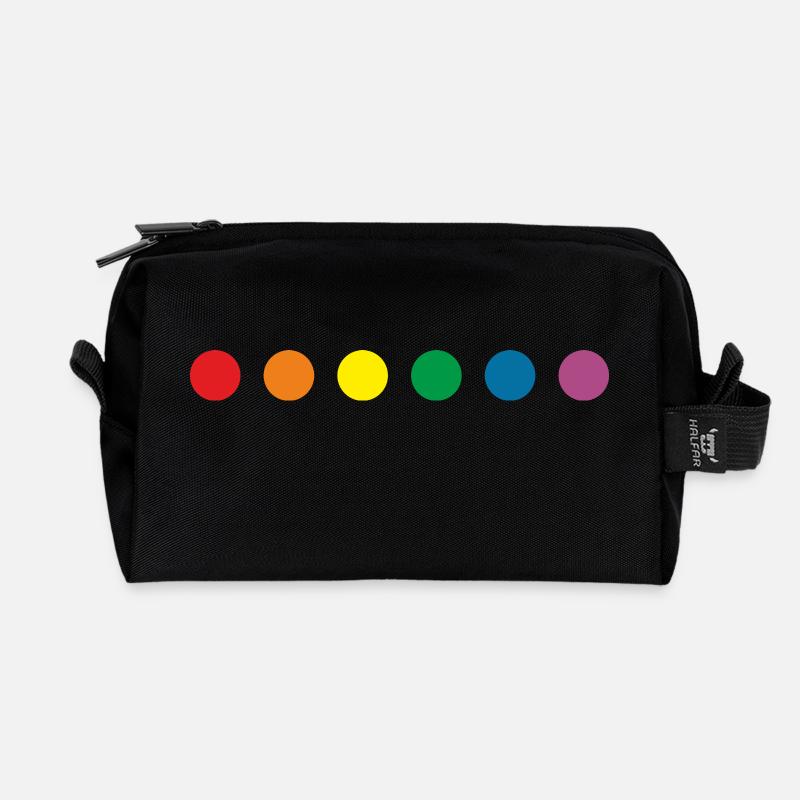Lgbt Regenbogen Farben - Recycelte Kulturtasche - Schwarz