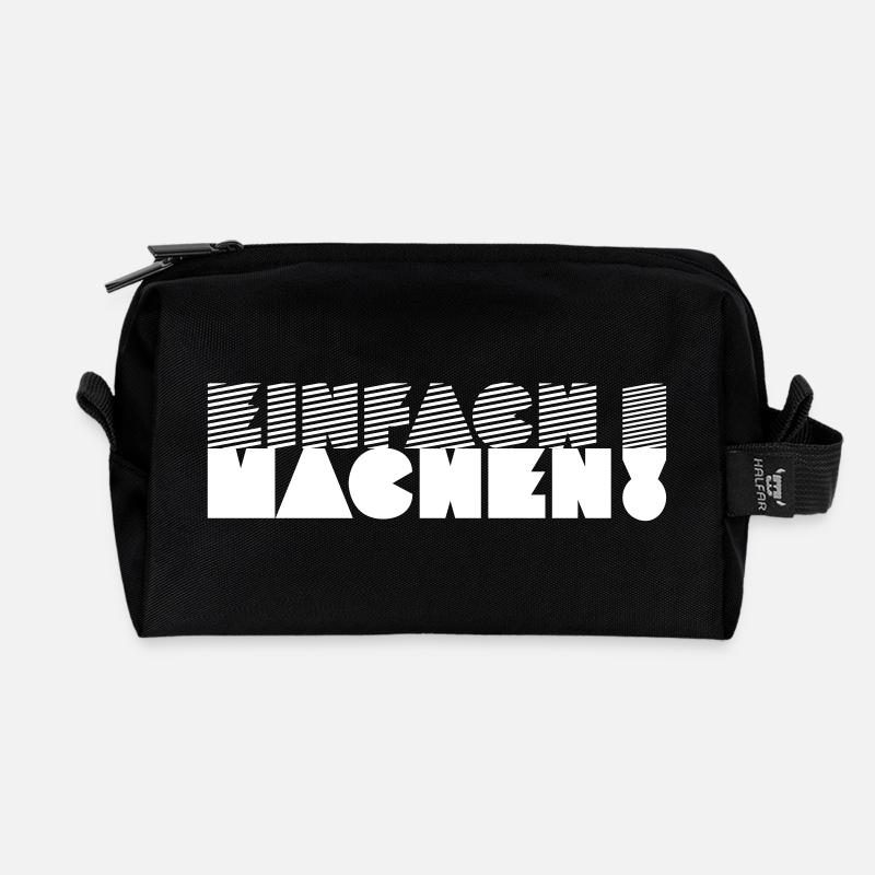 EINFACH MACHEN! - Recycelte Kulturtasche - Schwarz