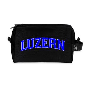 Lucerne Neon Lettering Blue - Recycled Toiletry Zip Bag - black - Front