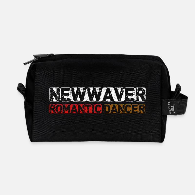 New Waver & Romantic Dancer - Recycled Toiletry Zip Bag - black