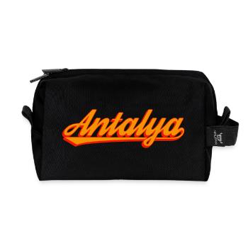 Scénario du Coucher du Soleil d’Antalya - Trousse de toilette en tissu recyclé - noir - Devant