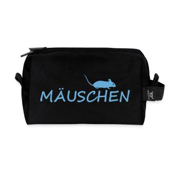 MÄUSCHEN - Recycelte Kulturtasche - Schwarz - Vorne