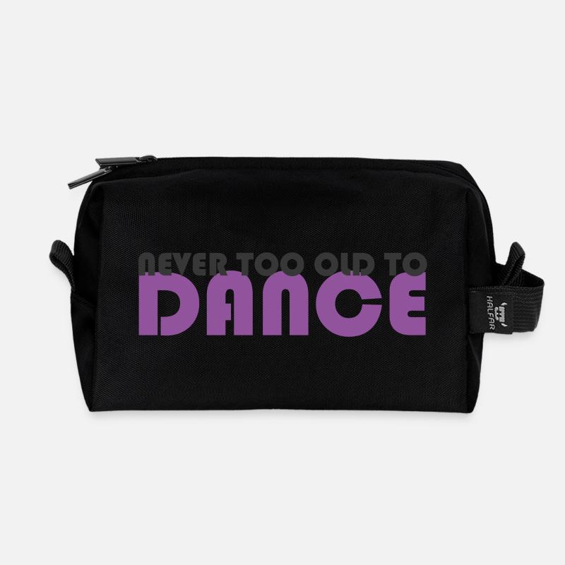 never too old to dance - Recycelte Kulturtasche - Schwarz