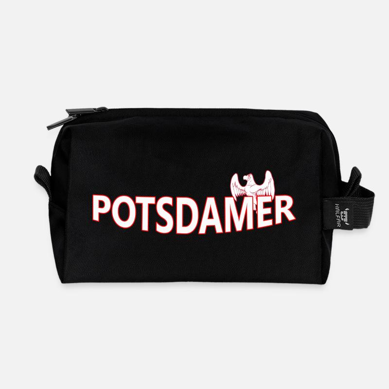 POTSDAMER - Recycelte Kulturtasche - Schwarz