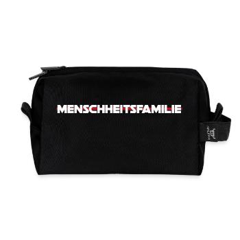 Friedenskultur beginnt bei uns! - Recycelte Kulturtasche - Schwarz - Vorne