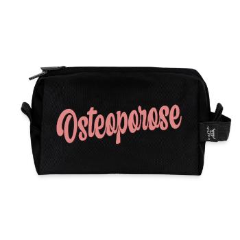 Ostéoporose Perte osseuse - Trousse de toilette en tissu recyclé - noir - Devant