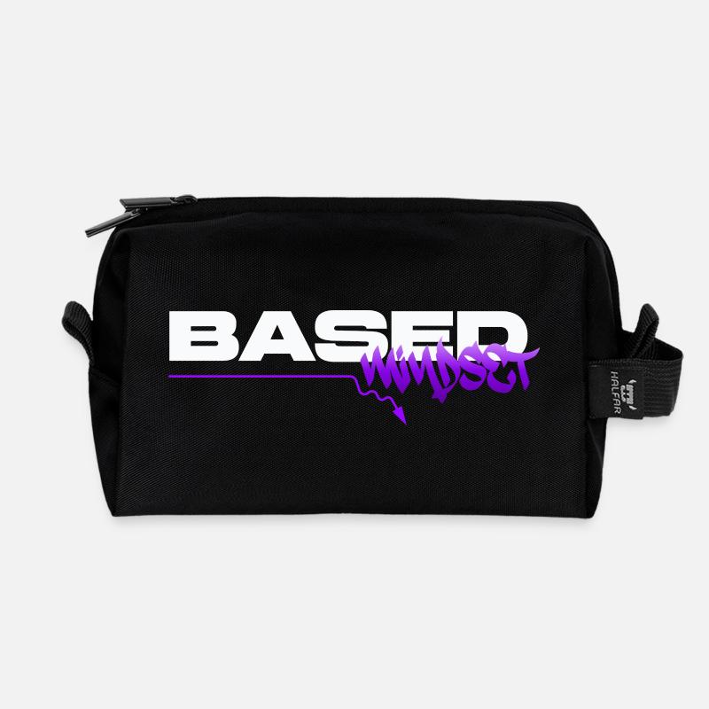 Based Mindset – Streetwear Graffiti Mentality - Recycelte Kulturtasche - Schwarz