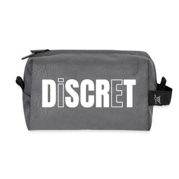 DISCREET! - Recycled Toiletry Zip Bag - anthracite - Front