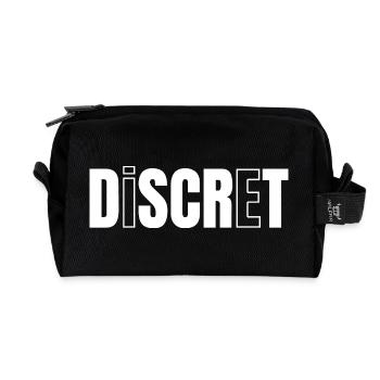 DISCRET !  - Trousse de toilette en tissu recyclé - noir - Devant