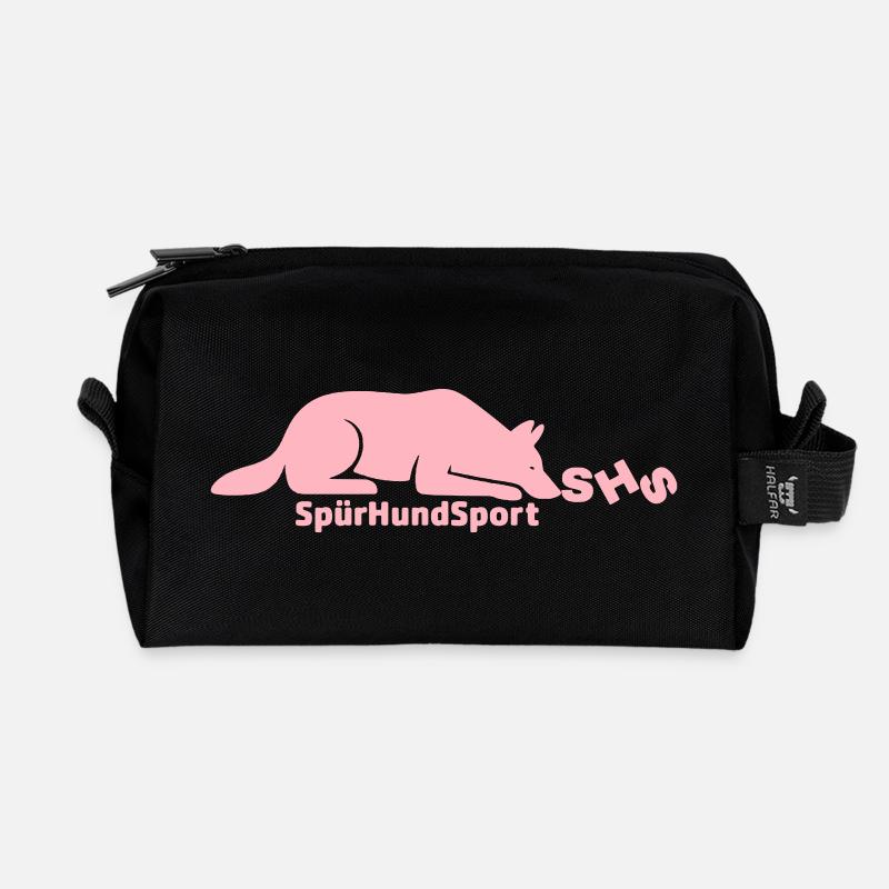 SHS Logo rosa - Recycelte Kulturtasche - Schwarz