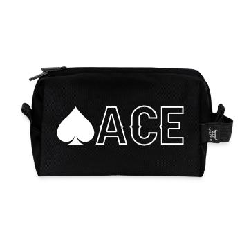 Spades of Spades Playing Card Card Game - Recycled Toiletry Zip Bag - black - Front